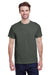 Gildan G200 Mens Ultra Short Sleeve Crewneck T-Shirt Military Green Front