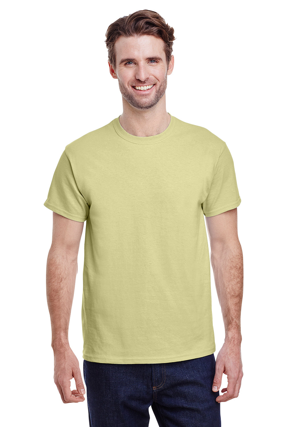 Gildan G200 Mens Ultra Short Sleeve Crewneck T-Shirt Pistachio Green Front