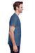 Gildan G200 Mens Ultra Short Sleeve Crewneck T-Shirt Heather Indigo Blue Side
