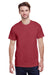 Gildan G200 Mens Ultra Short Sleeve Crewneck T-Shirt Heather Cardinal Red Front