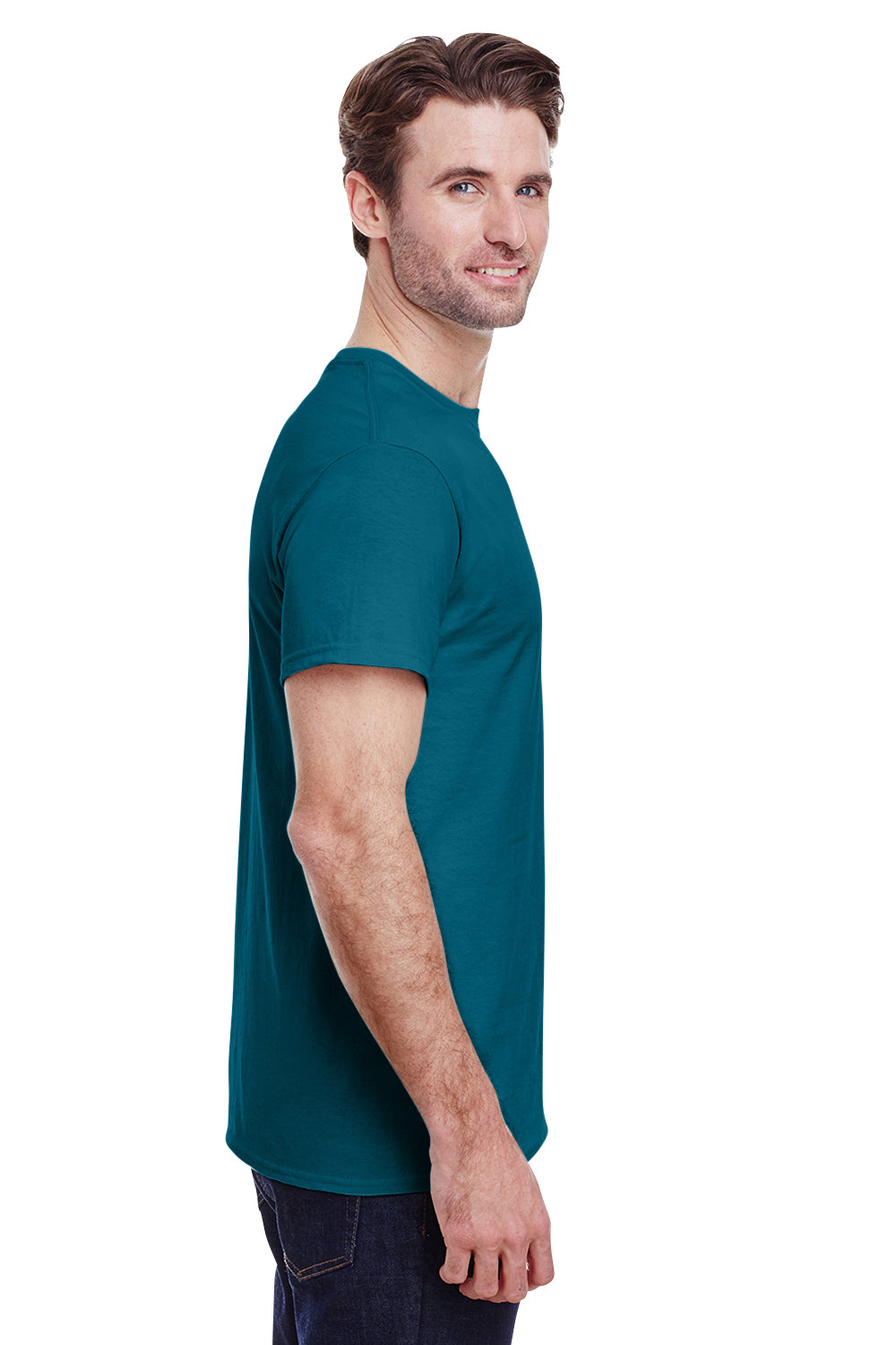 Gildan G200 Mens Ultra Short Sleeve Crewneck T-Shirt Galapagos Blue Side