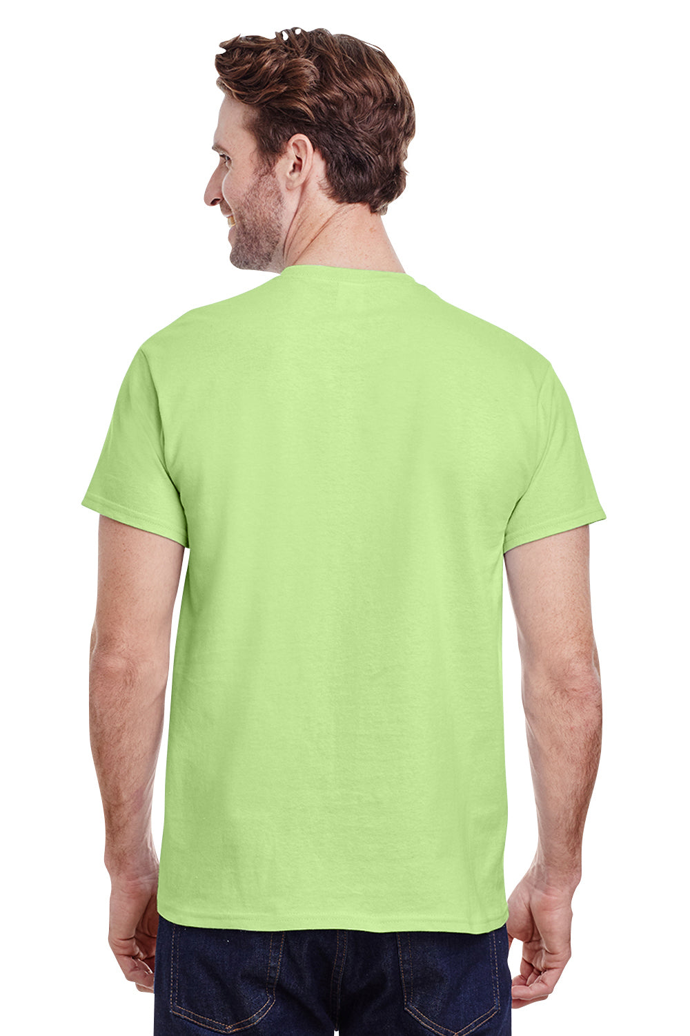 Gildan G200 Mens Ultra Short Sleeve Crewneck T-Shirt Mint Green Back