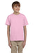 Gildan G200B Youth Ultra Short Sleeve Crewneck T-Shirt Light Pink Front