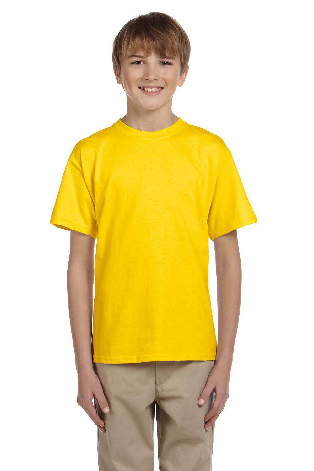 Gildan G200B Youth Ultra Short Sleeve Crewneck T-Shirt Daisy Yellow Front