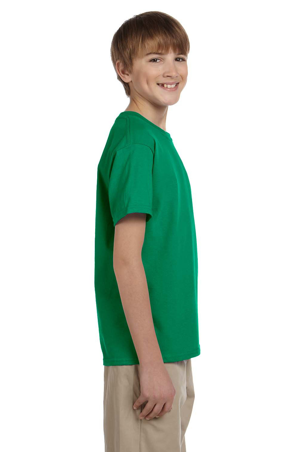 Gildan G200B Youth Ultra Short Sleeve Crewneck T-Shirt Kelly Green Side