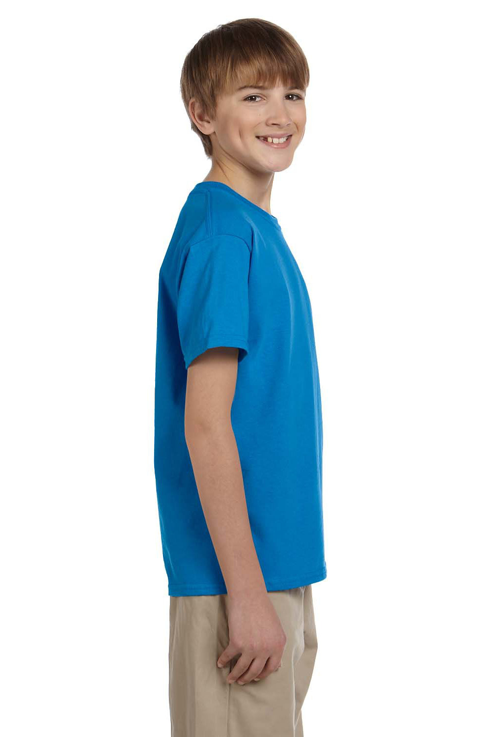 Gildan G200B Youth Ultra Short Sleeve Crewneck T-Shirt Sapphire Blue Side
