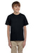 Gildan G200B Youth Ultra Short Sleeve Crewneck T-Shirt Black Front