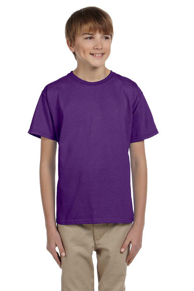 Gildan G200B Youth Ultra Short Sleeve Crewneck T-Shirt Purple Front
