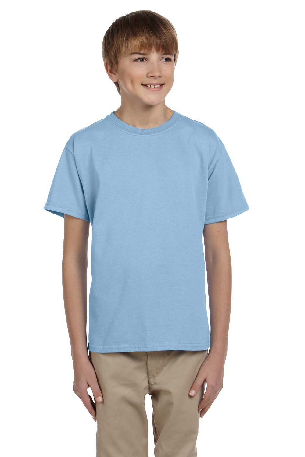 Gildan G200B Youth Ultra Short Sleeve Crewneck T-Shirt Light Blue Front