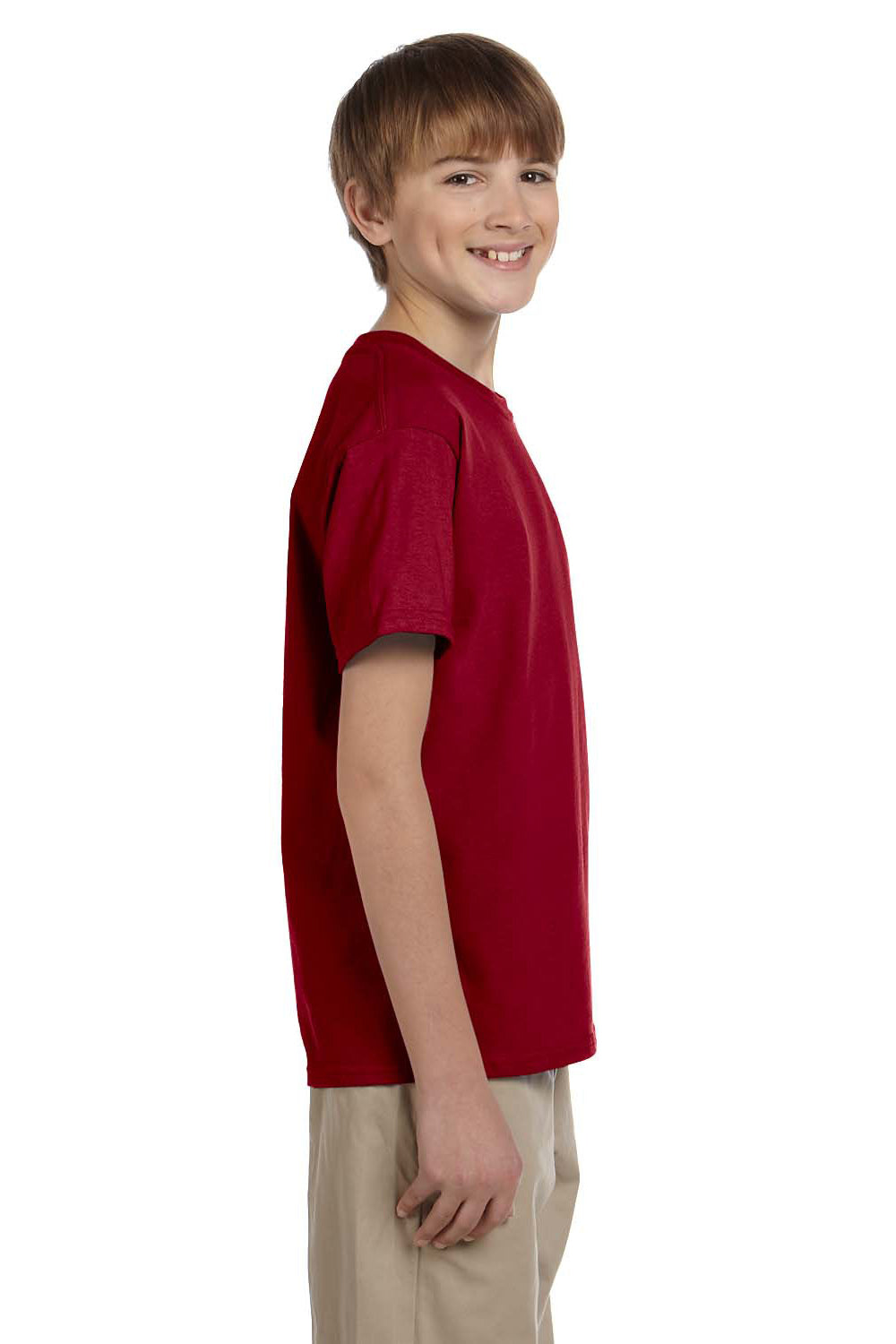 Gildan G200B Youth Ultra Short Sleeve Crewneck T-Shirt Cardinal Red Side