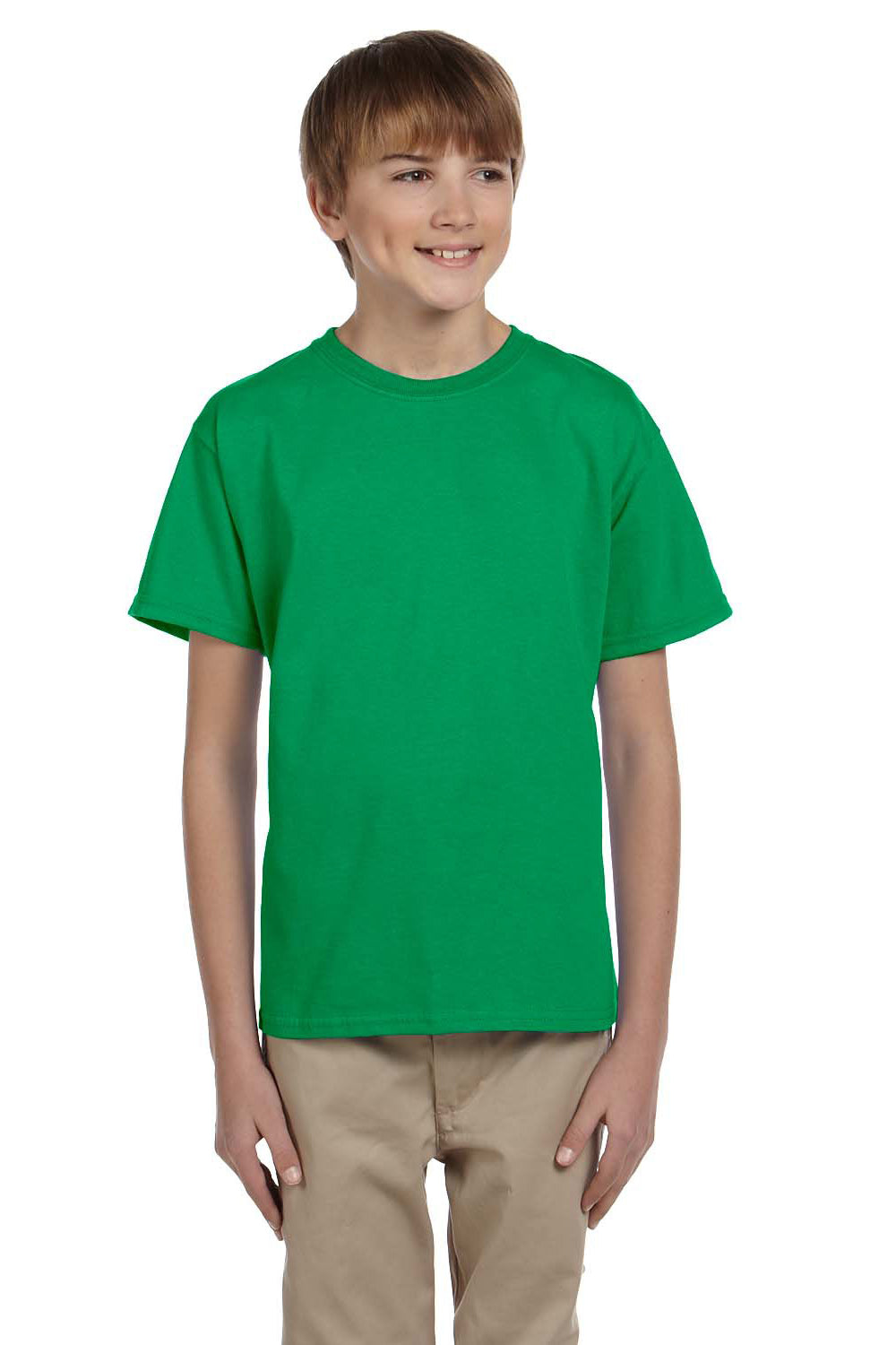 Gildan G200B Youth Ultra Short Sleeve Crewneck T-Shirt Irish Green Front