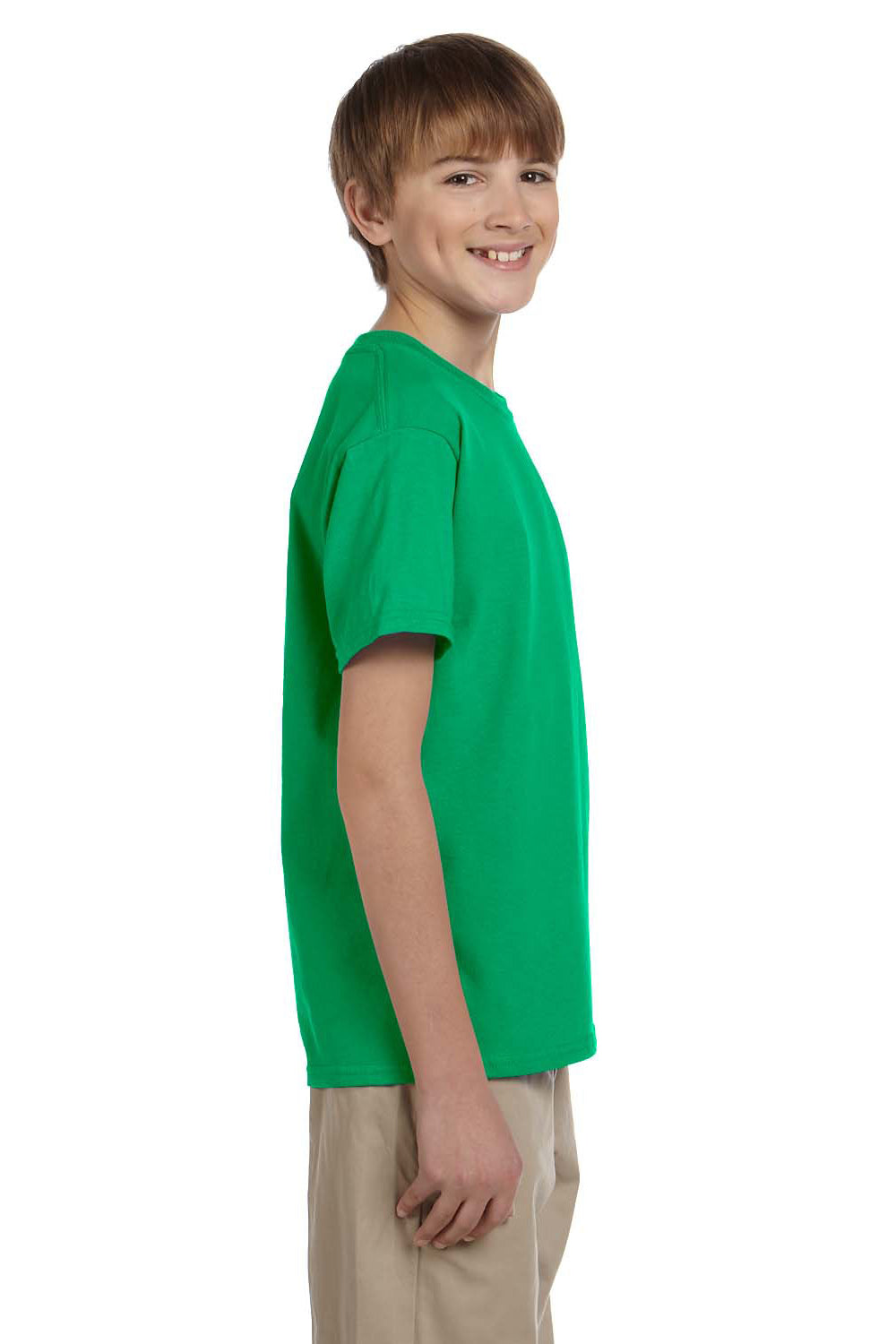 Gildan G200B Youth Ultra Short Sleeve Crewneck T-Shirt Irish Green Side