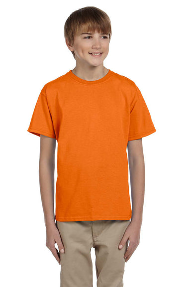 Gildan G200B Youth Ultra Short Sleeve Crewneck T-Shirt Safety Orange Front