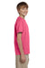 Gildan G200B Youth Ultra Short Sleeve Crewneck T-Shirt Safety Pink Side