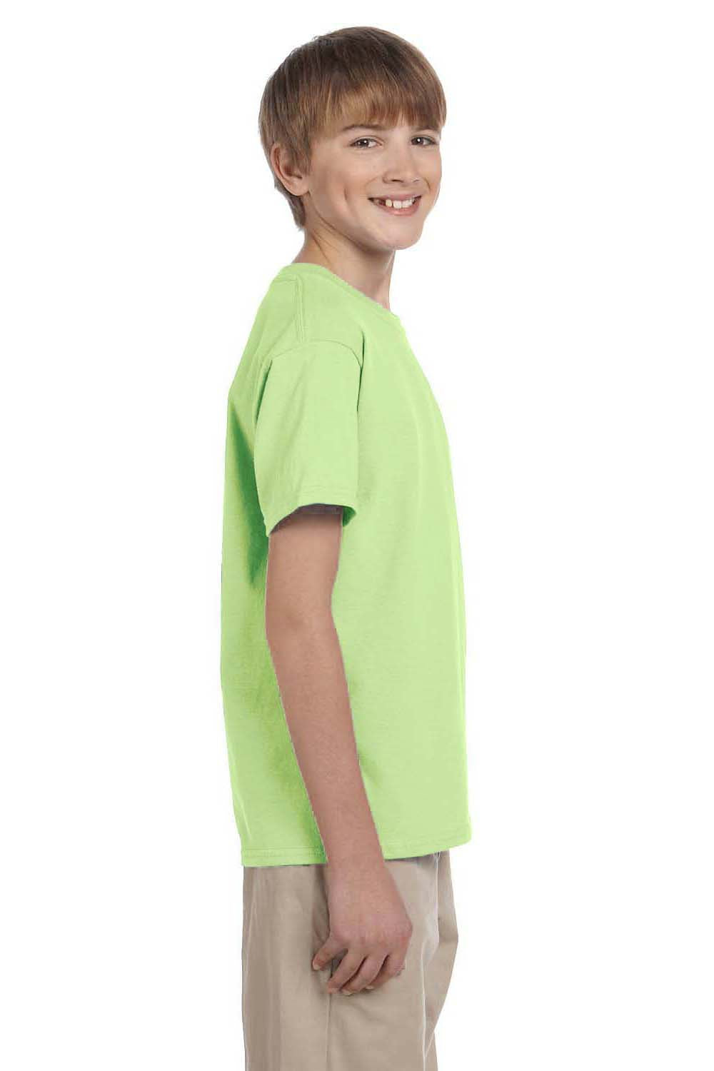 Gildan G200B Youth Ultra Short Sleeve Crewneck T-Shirt Mint Green Side