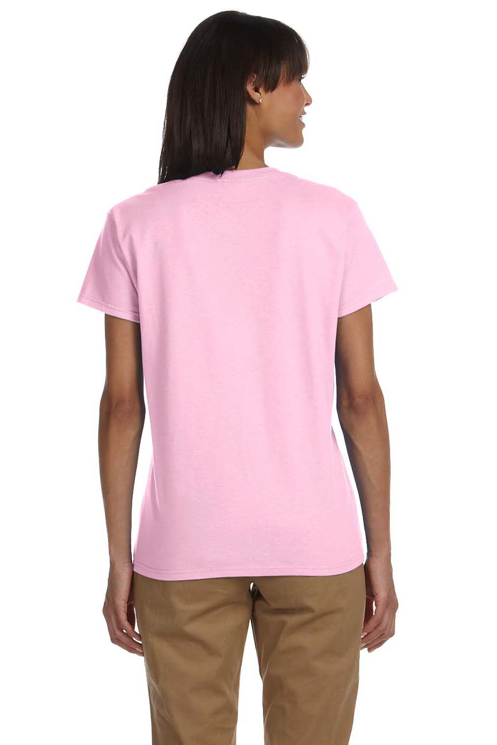 Gildan G200L Womens Ultra Short Sleeve Crewneck T-Shirt Light Pink Back