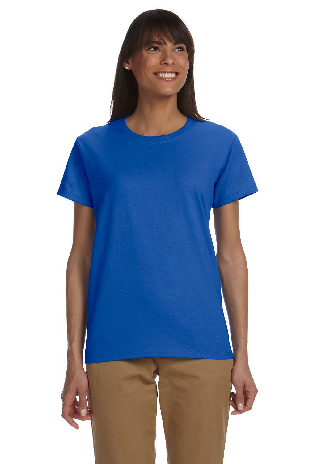 Gildan G200L Womens Ultra Short Sleeve Crewneck T-Shirt Royal Blue Front
