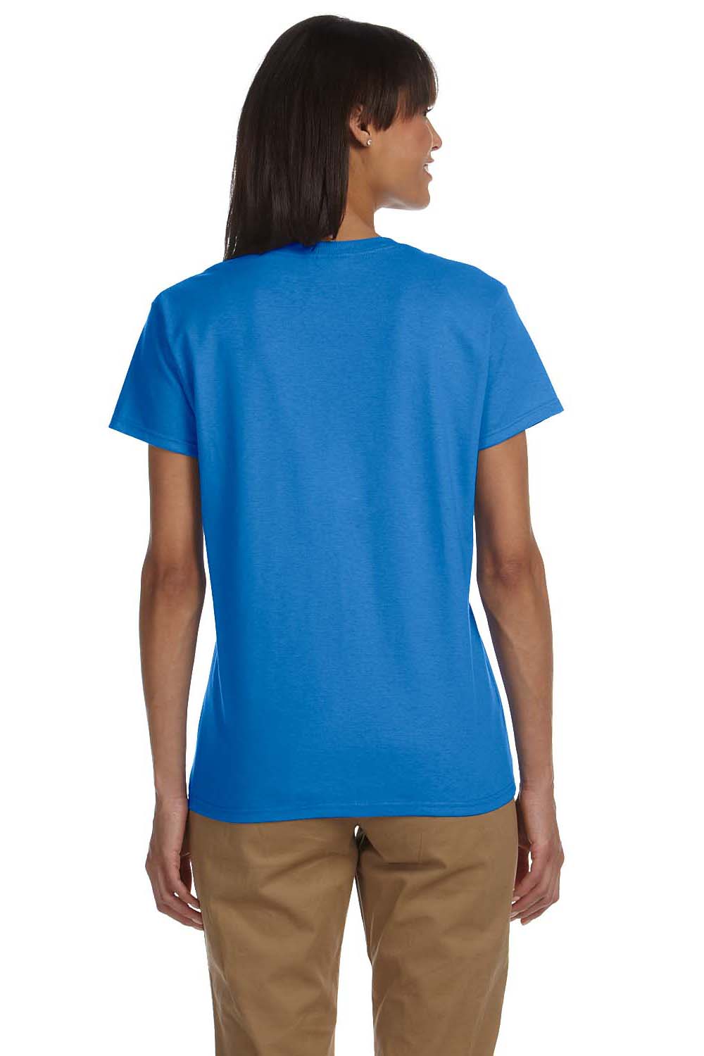 Gildan G200L Womens Ultra Short Sleeve Crewneck T-Shirt Iris Blue Back
