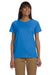 Gildan G200L Womens Ultra Short Sleeve Crewneck T-Shirt Iris Blue Front