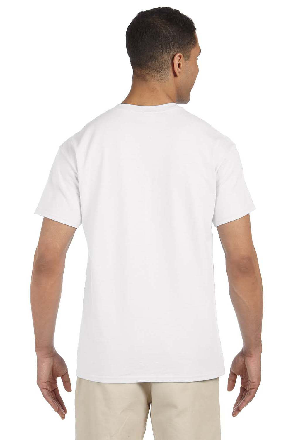 Gildan G230 Mens Ultra Short Sleeve Crewneck T-Shirt w/ Pocket White Back
