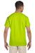 Gildan G230 Mens Ultra Short Sleeve Crewneck T-Shirt w/ Pocket Safety Green Back