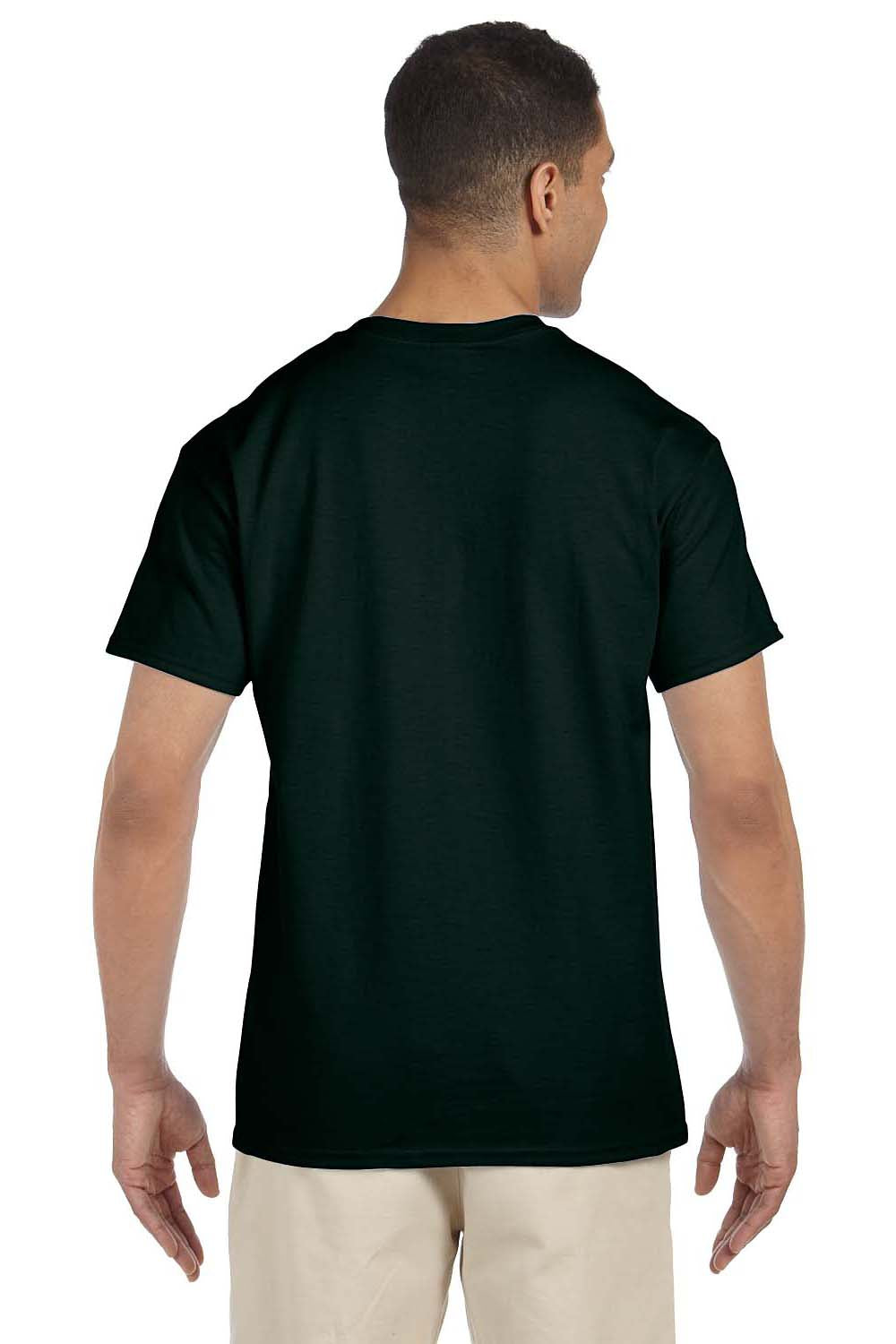 Gildan G230 Mens Ultra Short Sleeve Crewneck T-Shirt w/ Pocket Forest Green Back