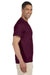 Gildan G230 Mens Ultra Short Sleeve Crewneck T-Shirt w/ Pocket Maroon Side