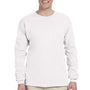 Gildan Mens Ultra Long Sleeve Crewneck T-Shirt - White