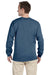 Gildan G240 Mens Ultra Long Sleeve Crewneck T-Shirt Indigo Blue Back