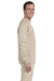 Gildan G240 Mens Ultra Long Sleeve Crewneck T-Shirt Sand Brown Side