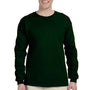 Gildan Mens Ultra Long Sleeve Crewneck T-Shirt - Forest Green