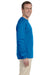 Gildan G240 Mens Ultra Long Sleeve Crewneck T-Shirt Sapphire Blue Side