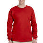 Gildan Mens Ultra Long Sleeve Crewneck T-Shirt - Red