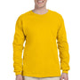 Gildan Mens Ultra Long Sleeve Crewneck T-Shirt - Gold