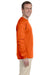 Gildan G240 Mens Ultra Long Sleeve Crewneck T-Shirt Orange Side