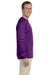 Gildan G240 Mens Ultra Long Sleeve Crewneck T-Shirt Purple Side