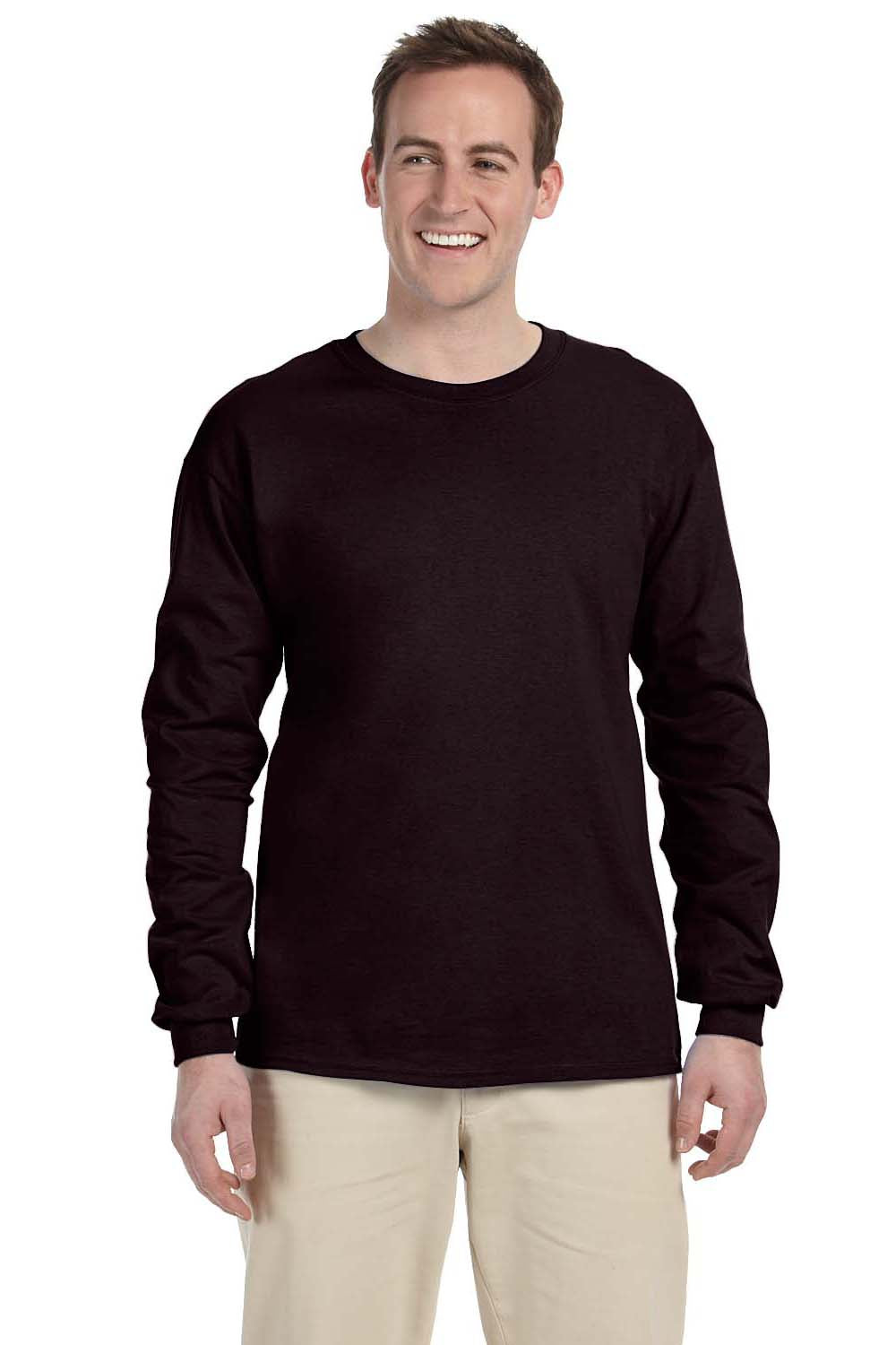 Gildan Men's Ultra Cotton Long Sleeve T-Shirt, Style G2400, Sport Grey,  Small