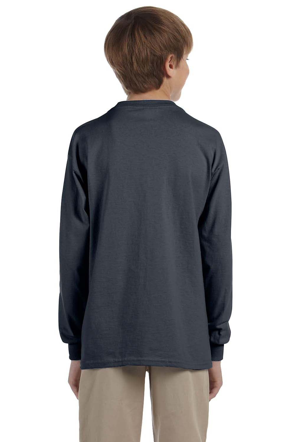 Gildan G240B Youth Ultra Long Sleeve Crewneck T-Shirt Charcoal Grey Back