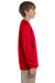 Gildan G240B Youth Ultra Long Sleeve Crewneck T-Shirt Red Side