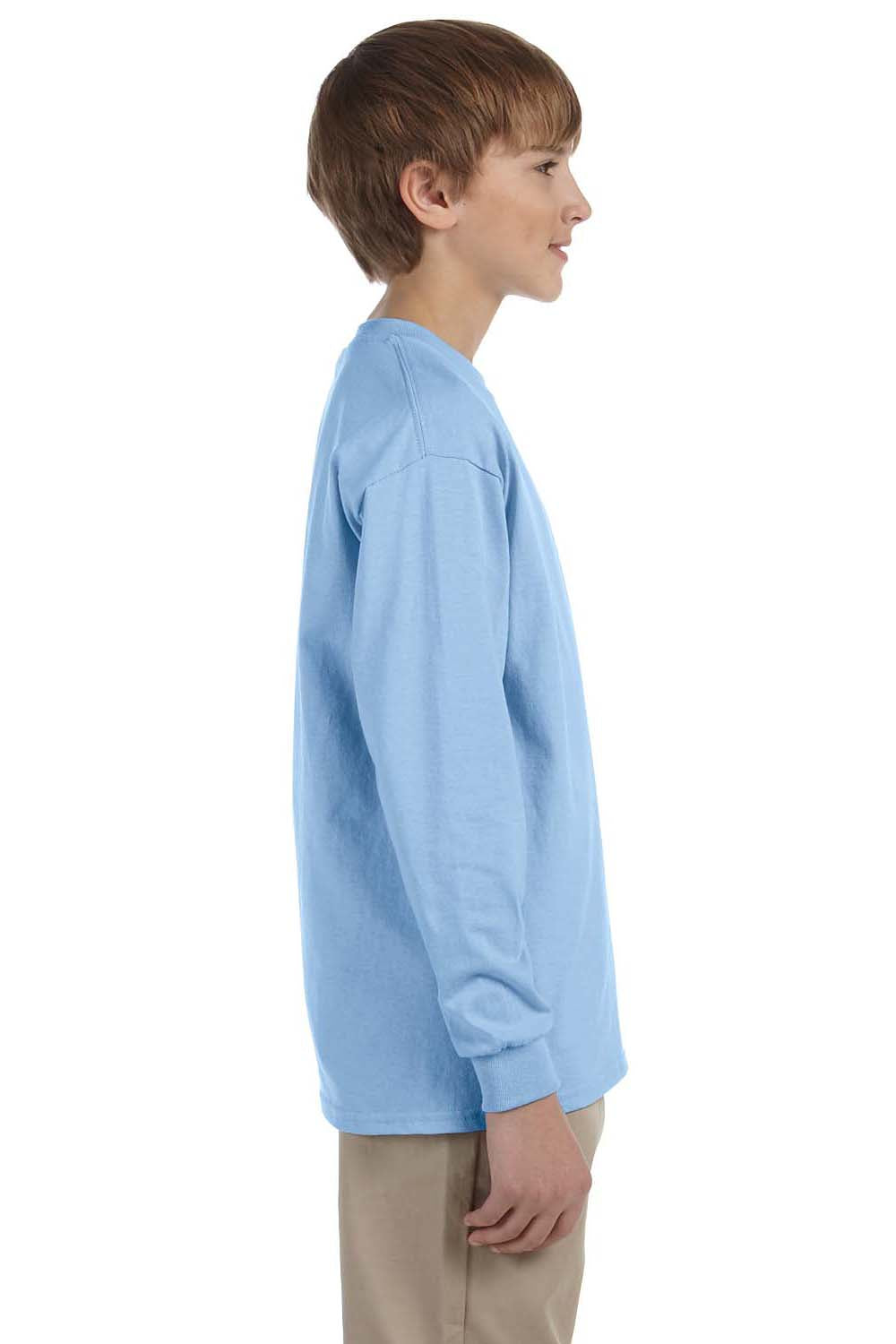 Gildan G240B Youth Ultra Long Sleeve Crewneck T-Shirt Light Blue Side