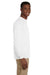 Gildan G241 Mens Ultra Long Sleeve Crewneck T-Shirt w/ Pocket White Side