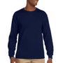 Gildan Mens Ultra Long Sleeve Crewneck T-Shirt w/ Pocket - Navy Blue