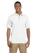 Gildan G380 Mens Short Sleeve Polo Shirt White Front