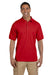 Gildan G380 Mens Short Sleeve Polo Shirt Red Front