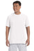 Gildan G420 Mens Performance Jersey Moisture Wicking Short Sleeve Crewneck T-Shirt White Front