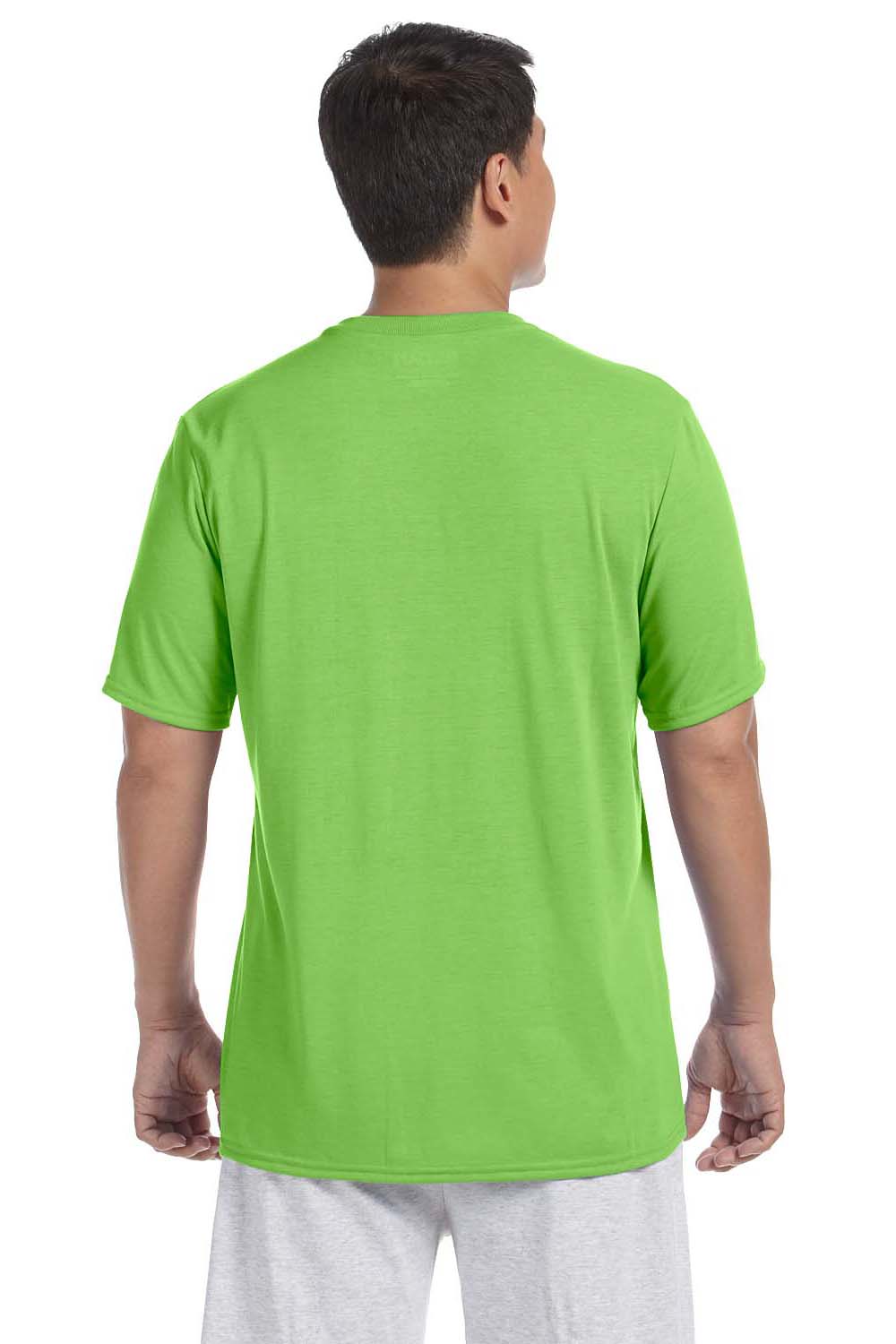 Gildan G420 Mens Performance Jersey Moisture Wicking Short Sleeve Crewneck T-Shirt Lime Green Back