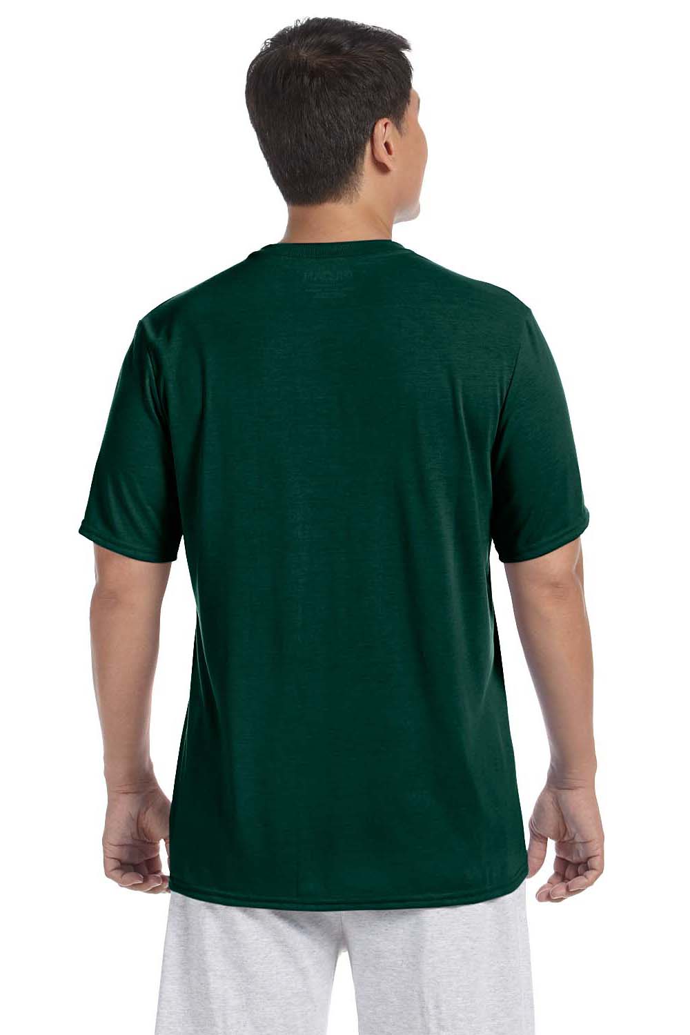 Gildan G420 Mens Performance Jersey Moisture Wicking Short Sleeve Crewneck T-Shirt Forest Green Back
