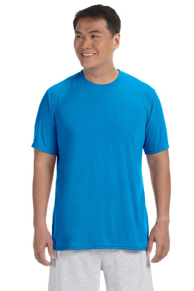 Gildan G420 Mens Performance Jersey Moisture Wicking Short Sleeve Crewneck T-Shirt Sapphire Blue Front