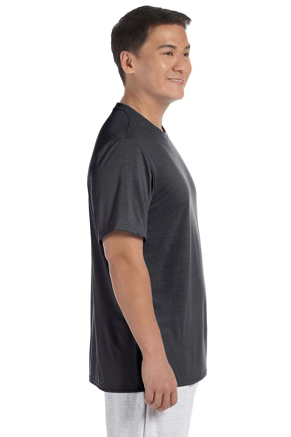 Gildan G420 Mens Performance Jersey Moisture Wicking Short Sleeve Crewneck T-Shirt Black Side