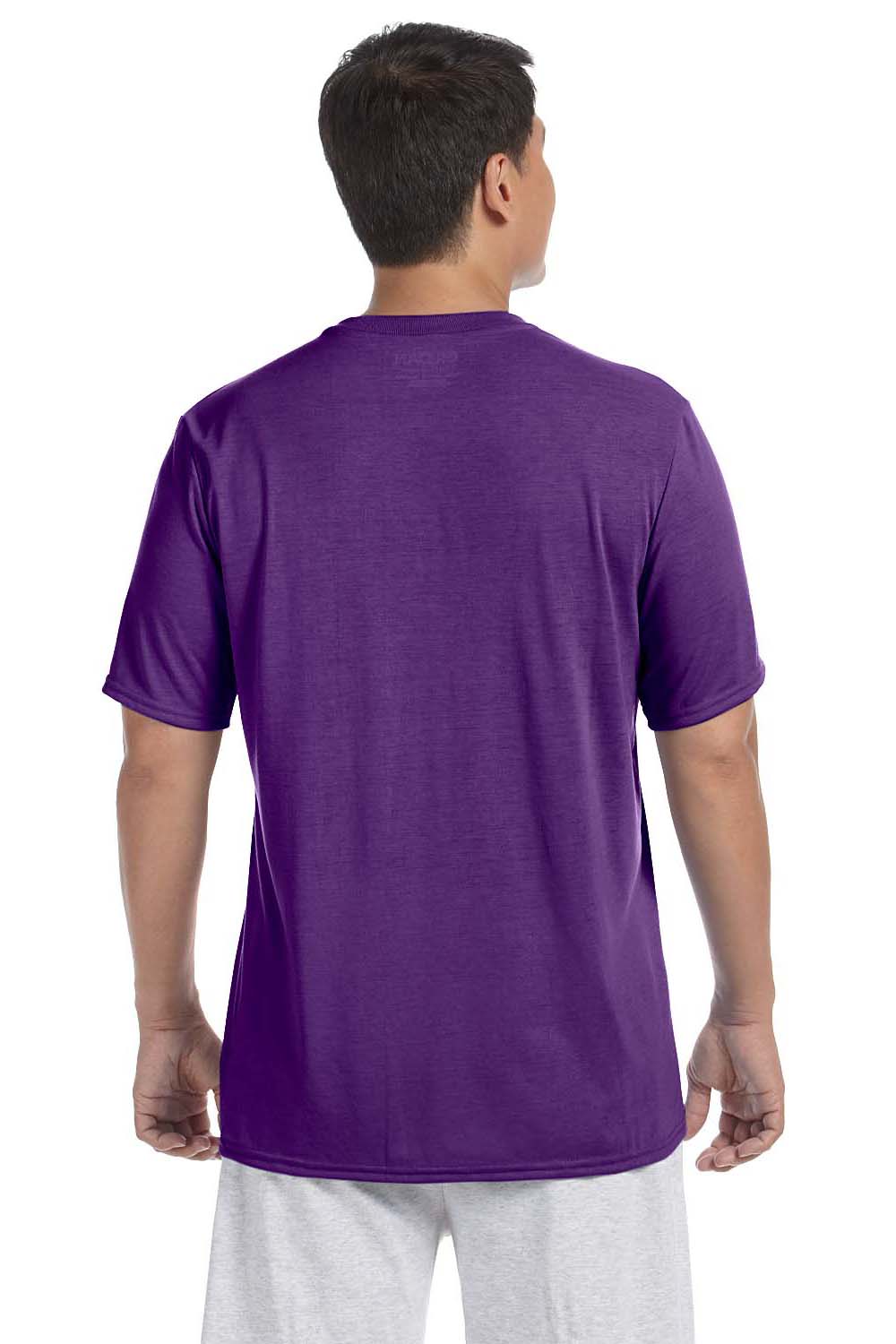 Gildan G420 Mens Performance Jersey Moisture Wicking Short Sleeve Crewneck T-Shirt Purple Back